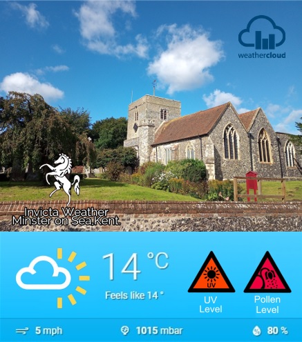 Invicta Weather : Current Weather Conditions 10:23 hrs BST 08/06/2023. More data at: app.weathercloud.net/d2793459287 #Weathercloud #Weather #WeatherReport #WeatherStation #PWS #Weathernews #lookforthehorse #IsleofSheppey #Kent #Invicta #Thursday #UV #pollen #SunnyIntervals #breezy
