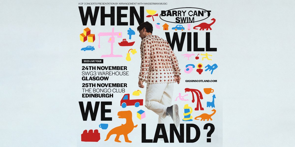 Gigs in Scotland (@gigsinscotland) on Twitter photo ON SALE NOW 🎟️» <a href="/BarryCantSwim/">Barry Can't Swim</a>
<a href="/SWG3glasgow/">SWG3</a> | 24th November 2023
<a href="/BongoClub/">The Bongo Club</a> | 25th November 2023
TICKETS ⇾ gigss.co/barry-cant-swim ON SALE NOW 🎟️» <a href="/BarryCantSwim/">Barry Can't Swim</a>
<a href="/SWG3glasgow/">SWG3</a> | 24th November 2023
<a href="/BongoClub/">The Bongo Club</a> | 25th November 2023
TICKETS ⇾ gigss.co/barry-cant-swim