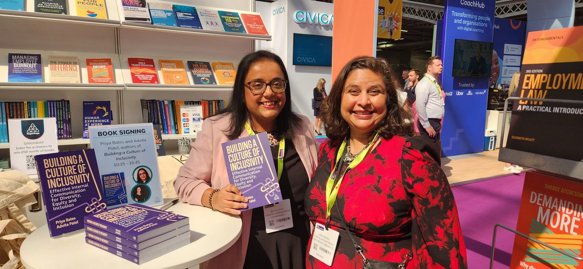 Ready to sign books at the @KPMktng Kogan Page booth at the @CIPD #CIPDFestivalofWork in London, England. With @Advita_p
