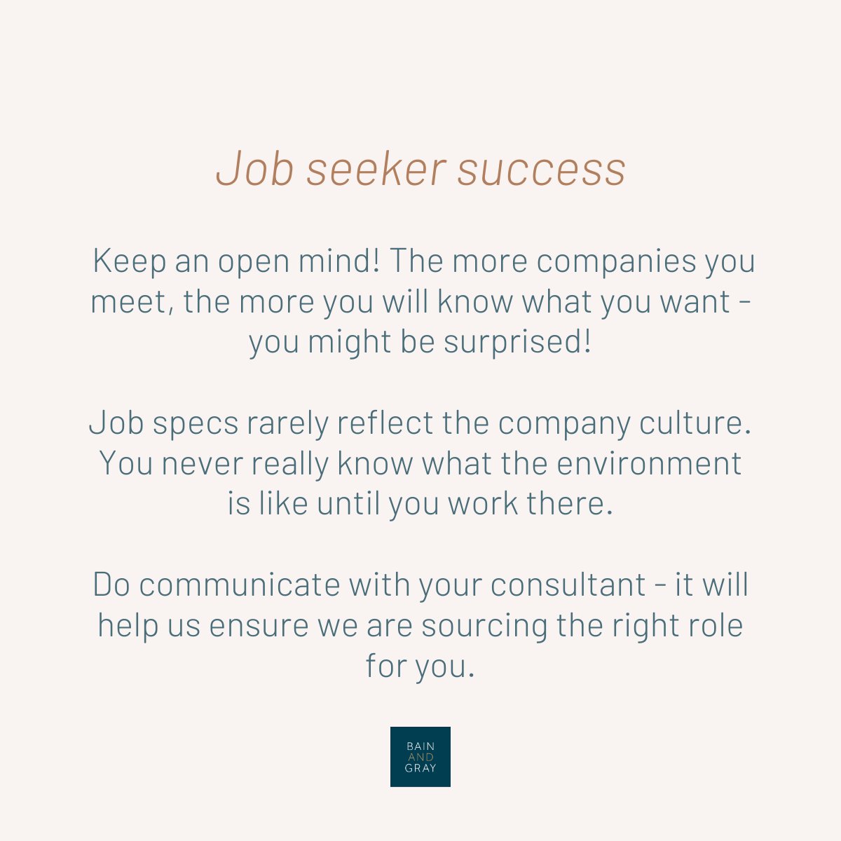 Something for the #Graduate. 🎓Thinking about getting your first job can be daunting so we are here to help! Send your CV to info@bainandgray.com or call us for a consultation. Start your career right! #Graduation2023 #FirstJob