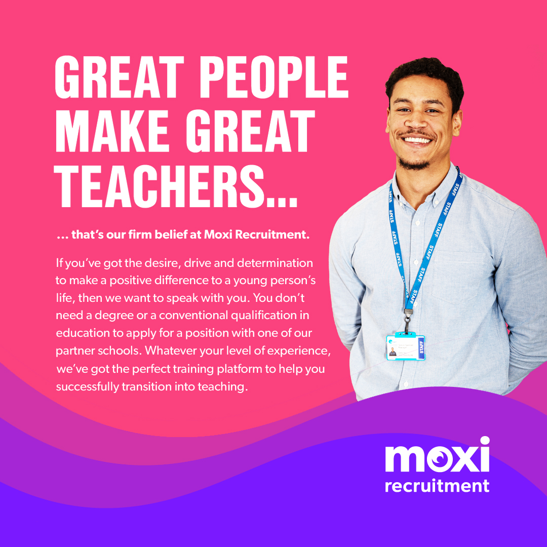 Call Anne Oxton today on 0300 303 4414 and make the first step to changing your career path. Anne is our Talent Acquisition Partner with a proven track record in many different industries.

Read her latest blog: moxi-recruitment.co.uk/blog/three-mon…

#educationrecruitment 
#teachingjobs