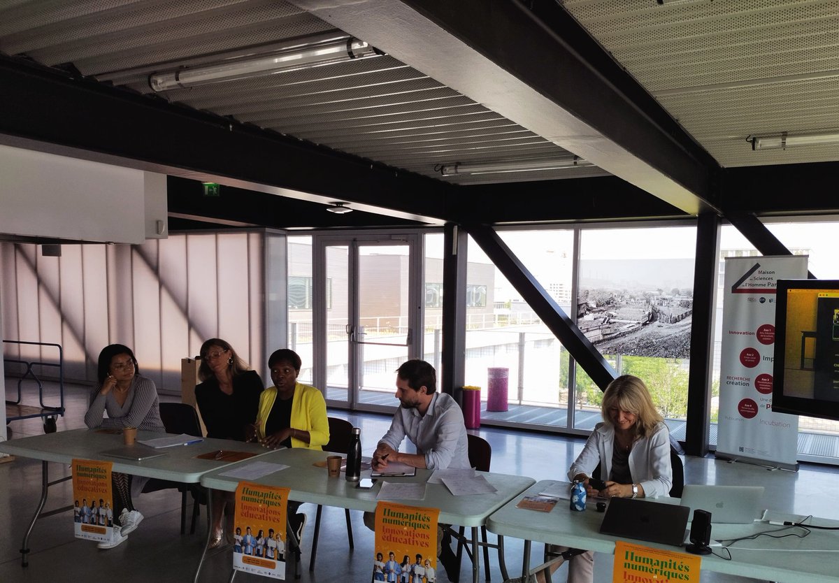 michaelbourgatt's tweet photo. Journée d'étude Humanités numériques & innovations éducatives à la @MSHParisNord dans le cadre des activités du consortium #Canevas et en clôture de séminaire doctoral à l'@UnivCathoParis https://t.co/uxkFVjHyMG