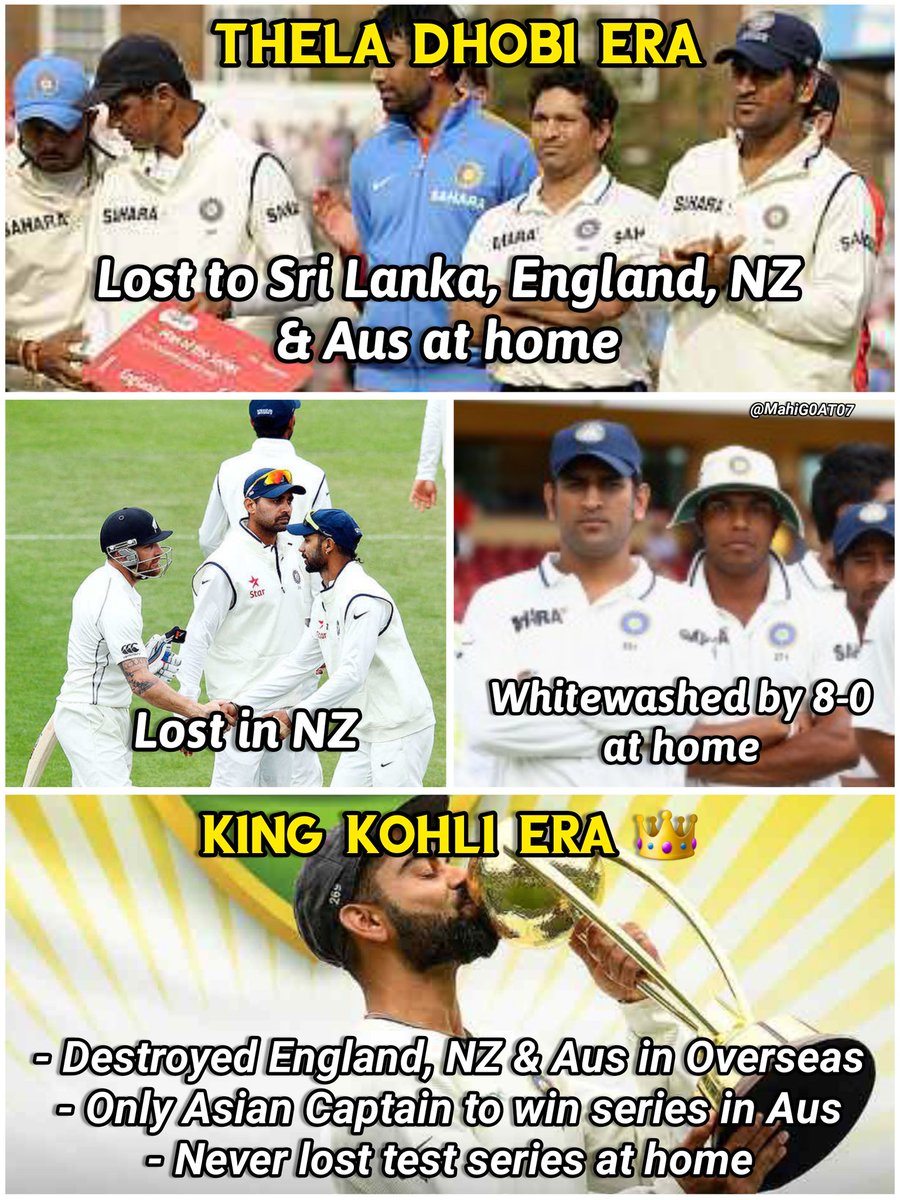 Dhoni played 6 T20 WC as captain:-

 Won - 1
Loose - 5 

In CWC:- 

Won - 1 
Loose - 1 

And dhoni legecy in test captaincy ☕☕