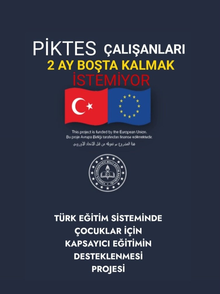 Milli Eğtim Bakanlığına  bağlı okullarda görev yapan ve 790 personelin deprem bölgesinde çalışmasına rağmen 2 ay boşta kalması ikinci bi deprem demektir. Bizi mağdur etmeyin lütfen.

#piktesboştakalmasın

<a href="/RTErdogan/">Recep Tayyip Erdoğan</a> <a href="/iletisim/">T.C. İletişim Başkanlığı</a> <a href="/RTEdijital/">Erdoğan Dijital Medya</a> <a href="/Yusuf__Tekin/">Yusuf Tekin</a> <a href="/isikhanvedat/">Prof. Dr. Vedat Işıkhan</a> @ErbakanFatih