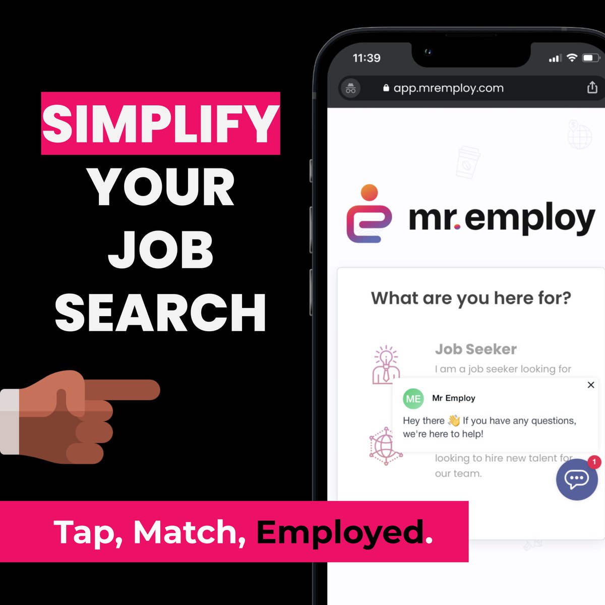 mremploy's tweet image. Job hunting can be overwhelming, but we are here to help! Join Mr Employ today and experience the difference. Gain access to a vast network of top employers, exclusive job listings, and personalised job matches. Your dream job is just a click away! Visit app.mremploy.com