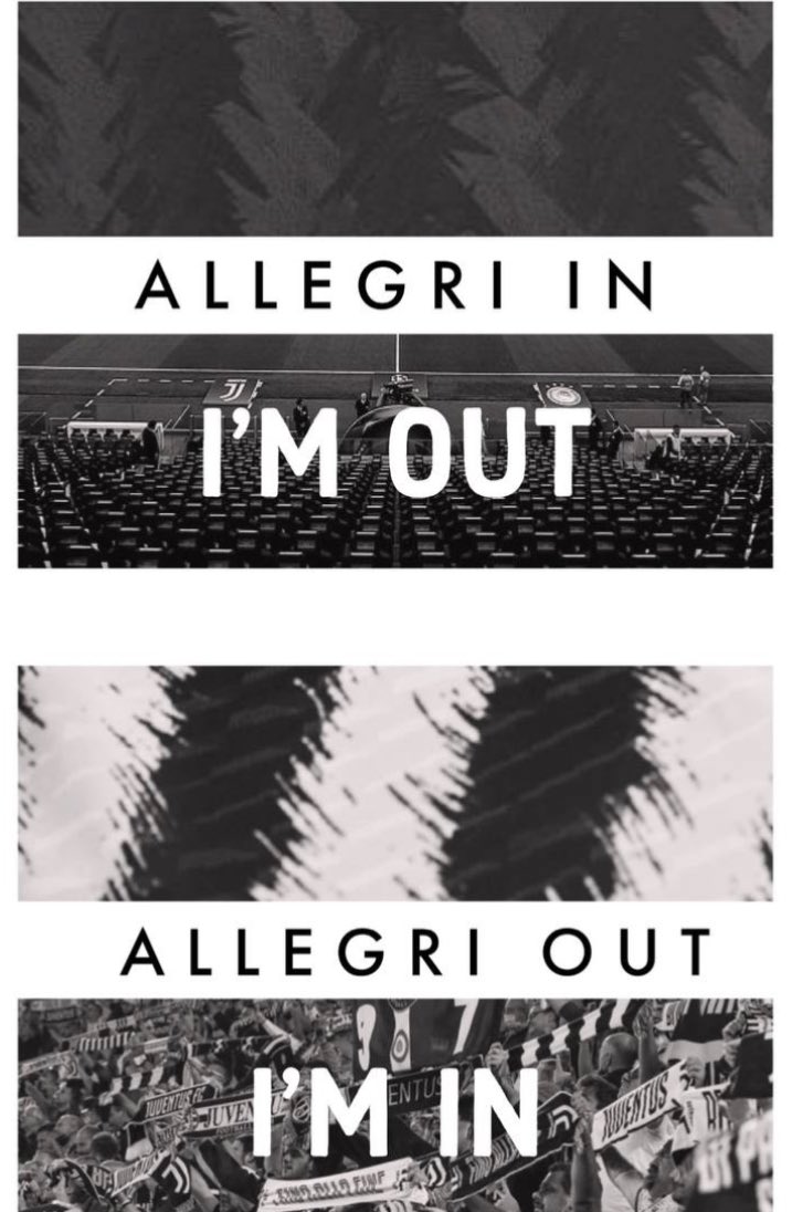 GelatiIvan's tweet photo. @juventusfc I'm out for now #Allegriout https://t.co/GZBZxesgU2