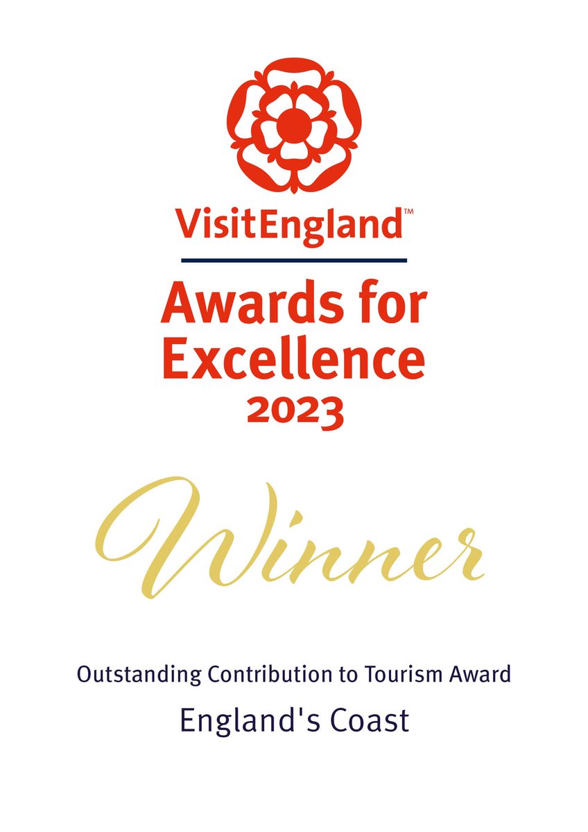 🎉 We're so thrilled to win the 'Outstanding Contribution to Tourism' Award at the #VEAwards2023 last night 🥂!

Our coastline is a magical place and one which should be cherished and explored by everyone 💙

📲 englandscoast.com

@VisitBritainBiz