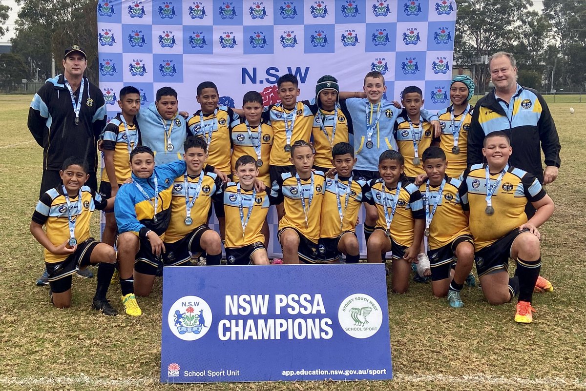 nswpssa1's tweet photo. 🏉 2023 Rugby League 11 years Champions 
🥇Sydney South West🏆
🥈Sydney West
🥉South Coast and MacKillop

Thank you to our host SSW together with team and carnival management, players, parents and supporters. 
🌐 Results https://t.co/Ks3AbuOKY7
@NSWEducation @NSWBlues @PlayNRL https://t.co/svSFdDq4pJ