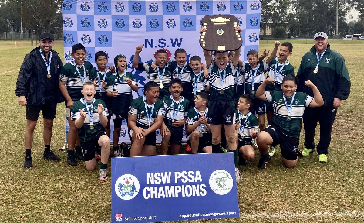 nswpssa1's tweet photo. 🏉 2023 Rugby League 11 years Champions 
🥇Sydney South West🏆
🥈Sydney West
🥉South Coast and MacKillop

Thank you to our host SSW together with team and carnival management, players, parents and supporters. 
🌐 Results https://t.co/Ks3AbuOKY7
@NSWEducation @NSWBlues @PlayNRL https://t.co/svSFdDq4pJ