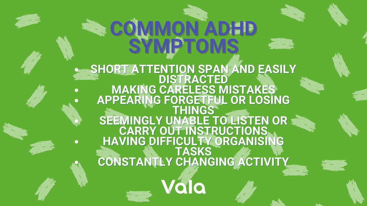 ADHD is a condition that affects a person’s behaviour, and is one of the most common neurodevelopmental disorders in childhood. Most cases are diagnosed in children under 12, but it is becoming more common for people to be diagnosed later in life. #ValaHealth #HealthForAll #ADHD