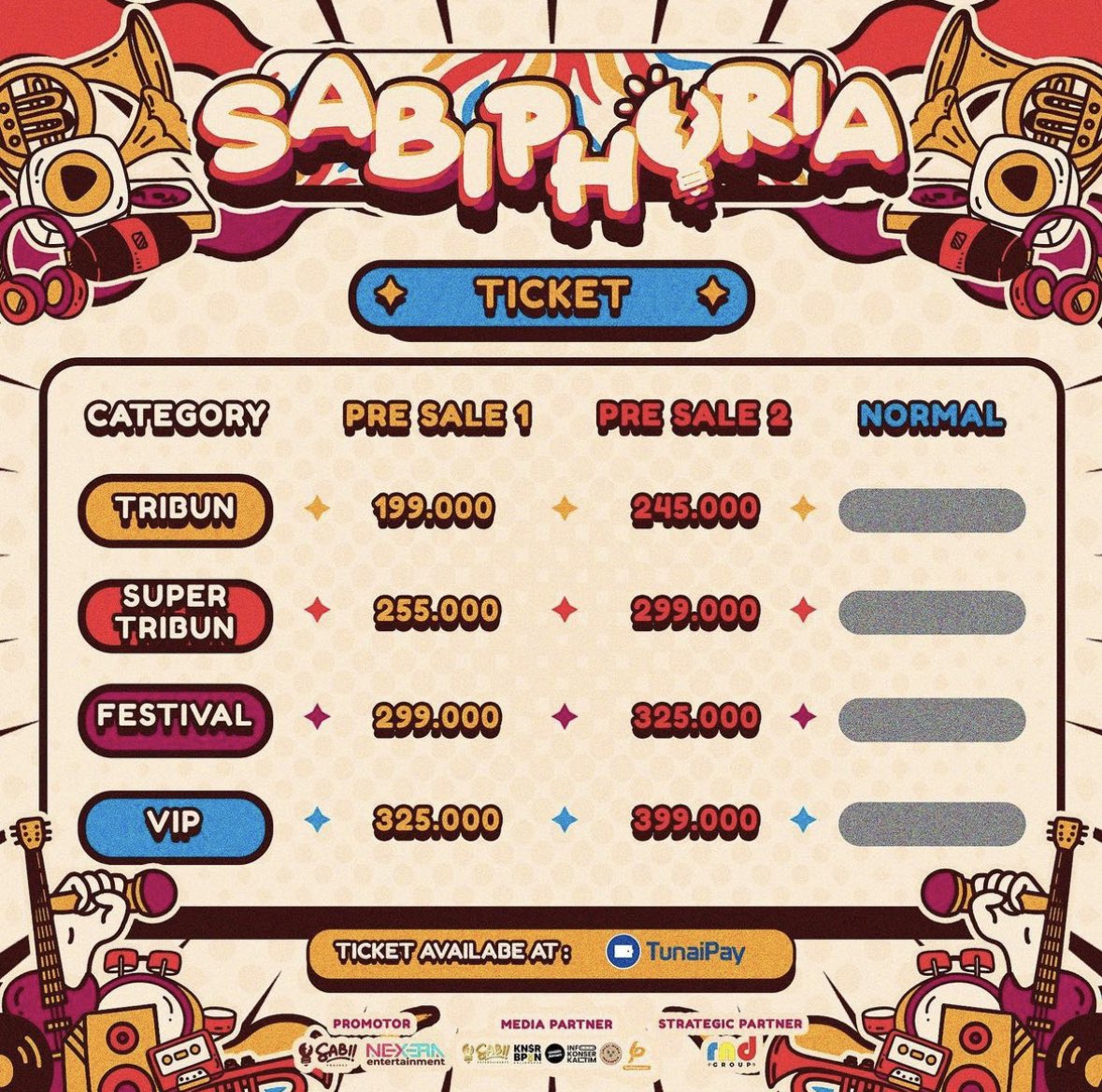 Sabiphoriafest's tweet photo. Ini harga ticketnya cess!! Langsung aja di shikatt miringg!!!👊🏼 https://t.co/CRWdRh6xGv