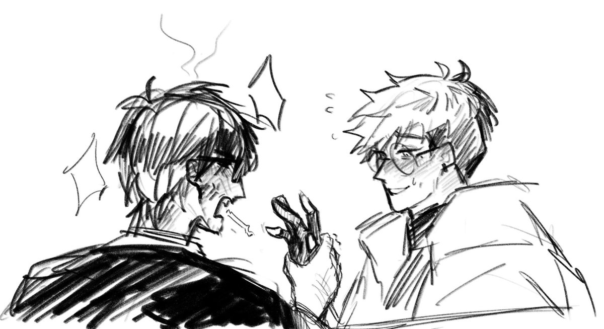 jaminminin's tweet photo. nothing better than two idiot virgins try to figure out handholding i hate them so much #trigun https://t.co/4nGMyFoJIj