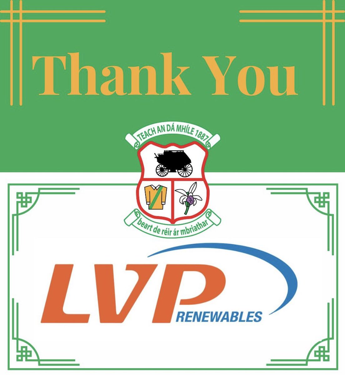 Thank you to <a href="/LVPRenewables/">LVP Renewables</a> for their kind sponsorship towards our 24hr Walkathon in <a href="/TwoMileHouseGAA/">Two Mile House GAA</a> on the 16/17th June, with a BBQ on Sat eve. All funds raised will go to the continued upgrade of our facilities. Please contact Jon Downey (086) 8058726 or jon@figlash.ie