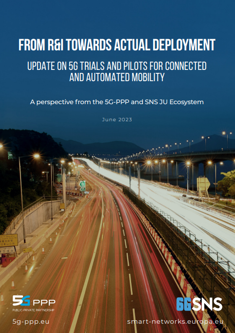 5gRoutes's tweet photo. The 5G for CAM is now available!
FROM R&amp;I TOWARDS ACTUAL DEPLOYMENT
UPDATE ON 5G TRIALS AND PILOTS FOR CONNECTED AND AUTOMATED MOBILITY
A perspective from the 5G-PPP and SNS JU Ecosystem

Please download it from here:https://t.co/Q1m02ScAdY https://t.co/ZHT2rEtVqL