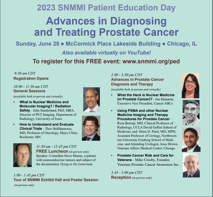 Our friends at SNMMI are putting together a Patient Education Day that is totally free and you can attend virtually! Check it out here: bit.ly/3OiO24r