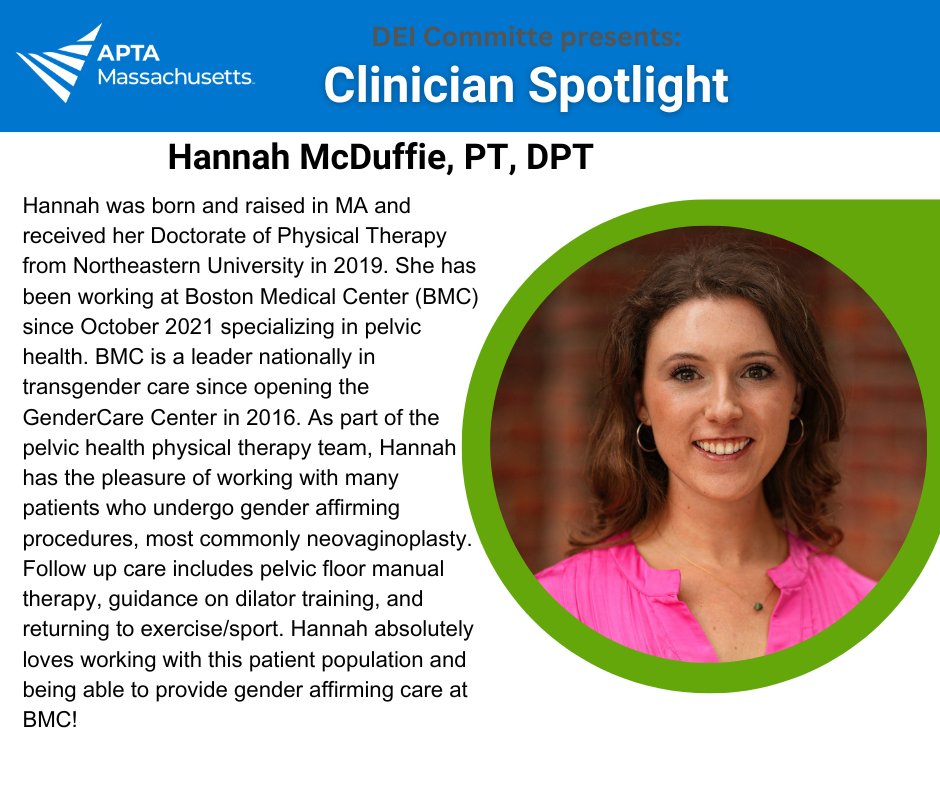 Dr. McDuffie is an advocate and support to the LGBTQ+ community as she provides rehabilitative services following gender affirmation procedures. Celebrating Pride Month