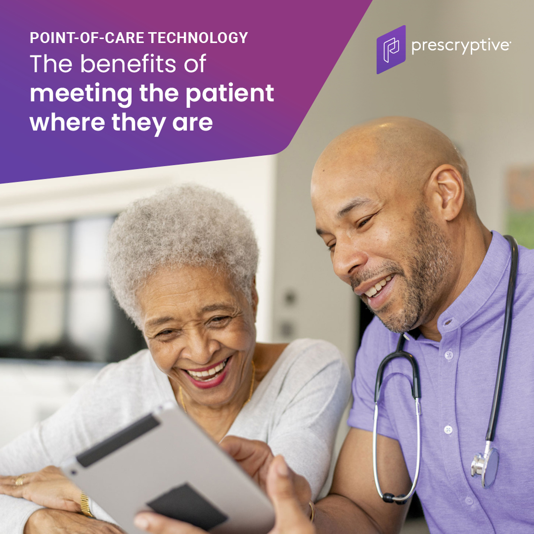 Prescryptive's tweet image. Point-of-care technology enhances the entire healthcare experience right from the start. Read more about tech tools that meet the patient where they are, in the latest addition to The Inside Scrypt. spr.ly/6016Oa4C2