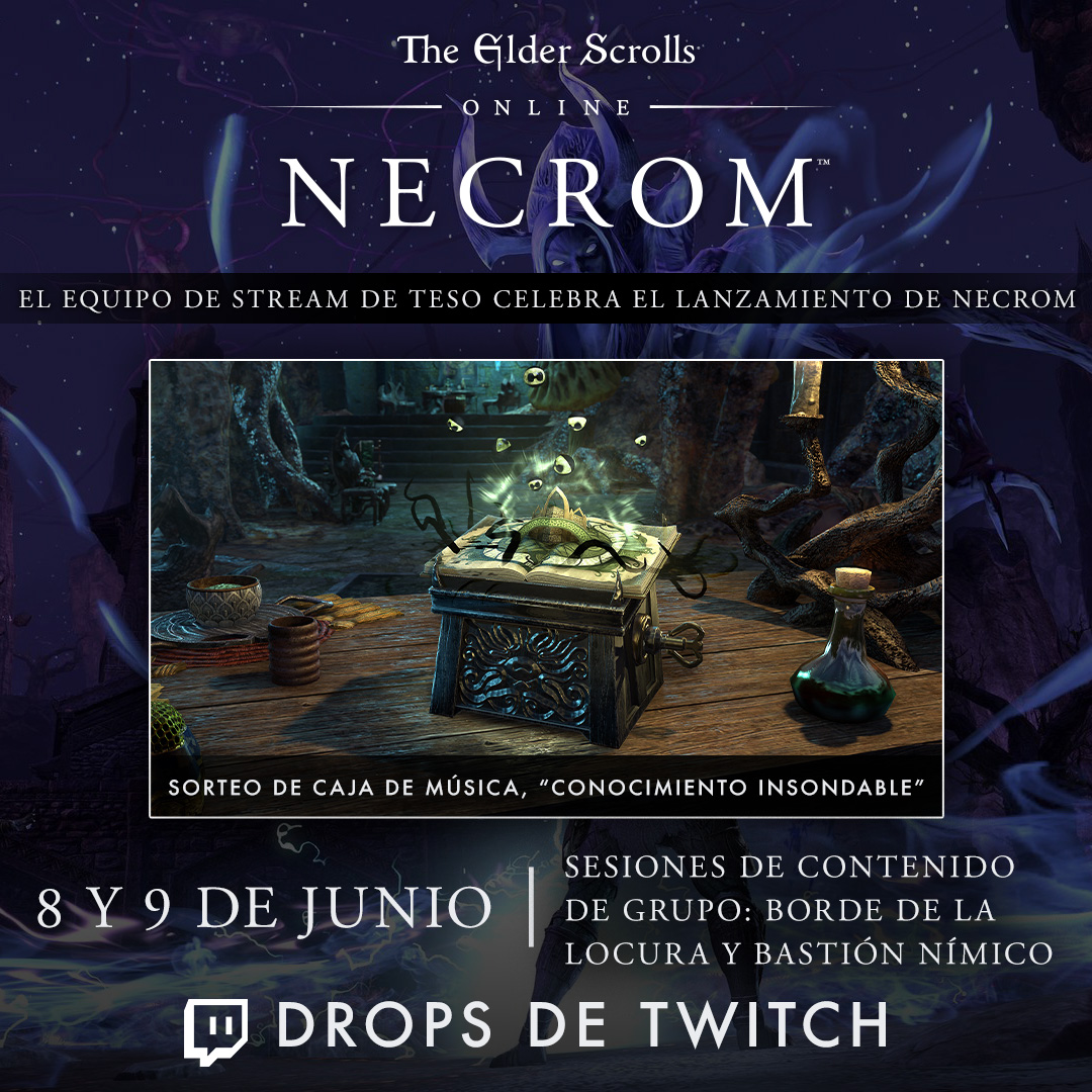 TESOnline_ESP's tweet image. Los jueves y viernes en #Tamriel se disfrutan aún más con amigos🧑‍🤝‍🧑 

⚔️ Ved a miembros del Stream Team en #Twitch para echar un primer vistazo a... ¡Bastión Nímico y Borde de la Locura! 

🔗 beth.games/42x9tlH