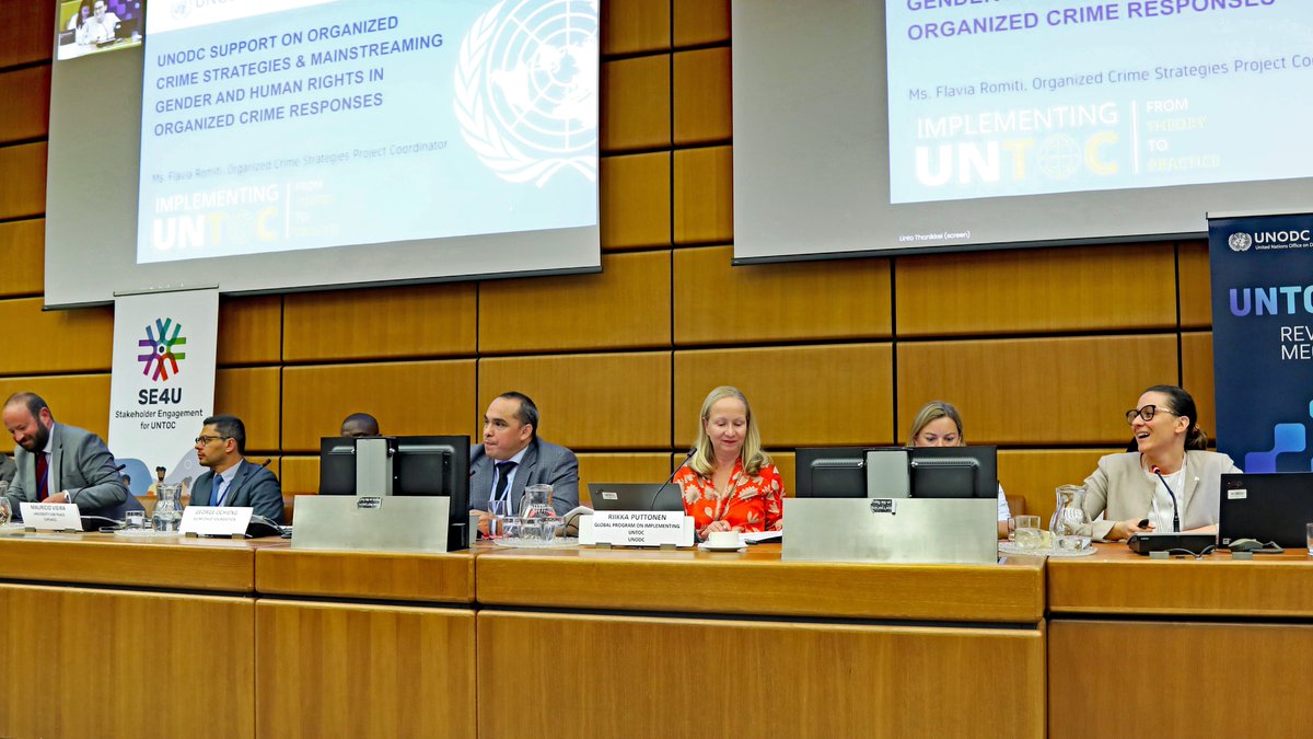 UNODC_UNTOC's tweet image. How can #CivilSociety help prevent #OrganizedCrime?

Participants of #ConstructiveDialogue on #TechnicalAssistance discussed cooperation with States in supporting development of policies &amp;amp; mainstreaming of #Gender &amp;amp; #HumanRights.

#UNTOC_ReviewMechanism 👉 bit.ly/3J4D8f0