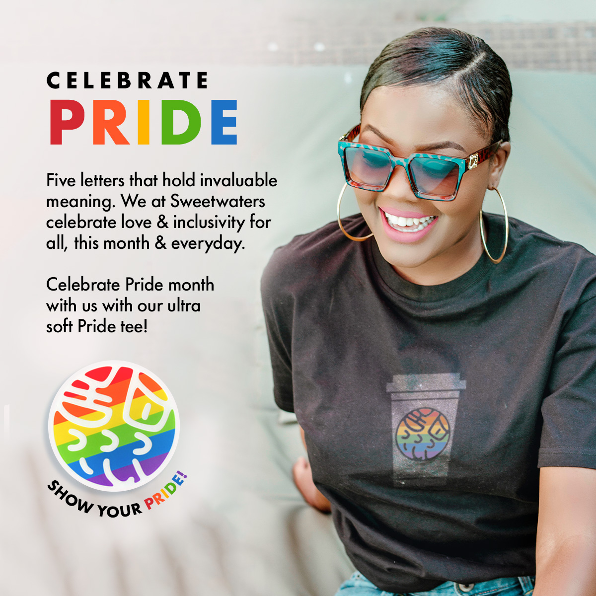 Sweetwaters's tweet image. Order your t-shirt and sticker online at shop.sweetwaterscafe.com/collections/ge… #pridemonth 🏳️‍🌈