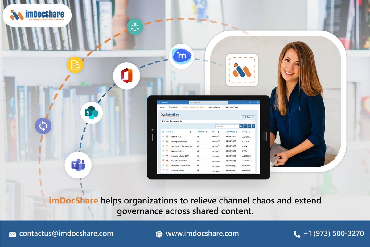 imDocShare enables organizations to build Matter Centric Teams powered with iManage content in Microsoft Teams

imdocshare.com
#imanage #sharepoint #software #documentmanagement #legal 
#legaltechnology #lawtech #legalfirms #legalinnovation #legalit #microsoftteams