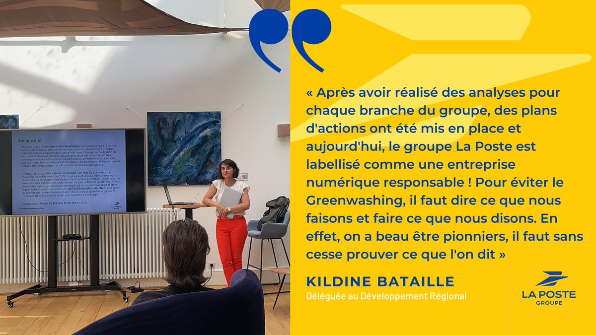 La Poste Groupe BFC (@lpnews_bfc) on Twitter photo 📅1ère édition du BFC Tech Day <a href="/LaFrenchTech/">La French Tech</a> ! Ateliers autour de la transition écologique.
Intervention de @KildineB sur la démarche numérique responsable du <a href="/GroupeLaPoste/">La Poste Groupe</a> pour réduire l'empreinte environnementale liée à ses systèmes d'information et de communication. 1/4 📅1ère édition du BFC Tech Day <a href="/LaFrenchTech/">La French Tech</a> ! Ateliers autour de la transition écologique.
Intervention de @KildineB sur la démarche numérique responsable du <a href="/GroupeLaPoste/">La Poste Groupe</a> pour réduire l'empreinte environnementale liée à ses systèmes d'information et de communication. 1/4