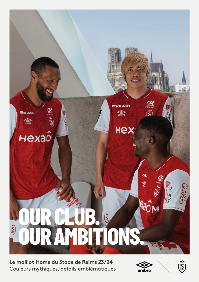 𝘾𝙤𝙪𝙡𝙚𝙪𝙧𝙨 𝙢𝙮𝙩𝙝𝙞𝙦𝙪𝙚𝙨, 𝙙𝙚́𝙩𝙖𝙞𝙡𝙨 𝙚𝙢𝙗𝙡𝙚́𝙢𝙖𝙩𝙞𝙦𝙪𝙚𝙨 🔴⚪️

Maillot domicile 2023-24, beaucoup d’adjectifs pour le qualifier, un seul pour le résumer : rémois.

#Umbro #Umbrofrance #TeamSDR