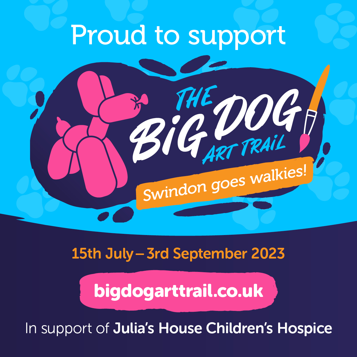 We are thrilled to announce that we are the headline sponsor for this year’s @BigDogArtTrail! Running from 15 Jul to 3 Sept 23, these super-sized balloon sculptures will create a free family-friendly walking trail throughout Swindon! Follow us to keep updated!