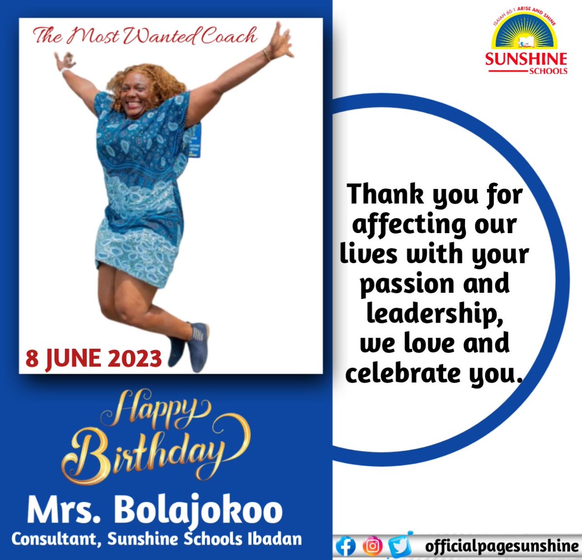 Happy birthday to a visionary leader · A leader like you is a true inspiration · An extraordinary and inspirational leader · You lead with elegance and grace.

Bolajokoo Owolabi
#birthdays
#birthdaycelebration