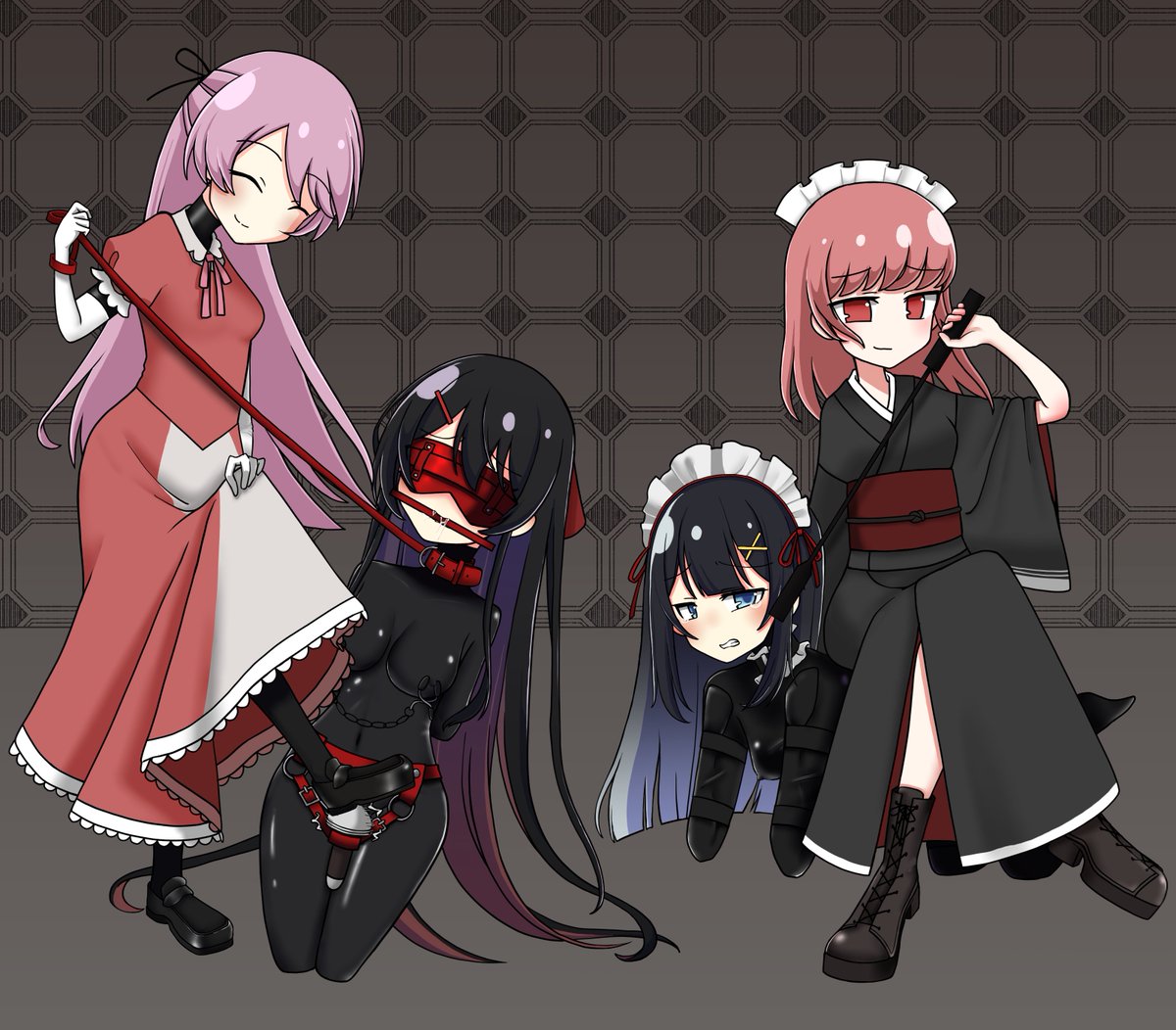 Skeb】 ペットにふさわしい格好ですわ♪ #拘束