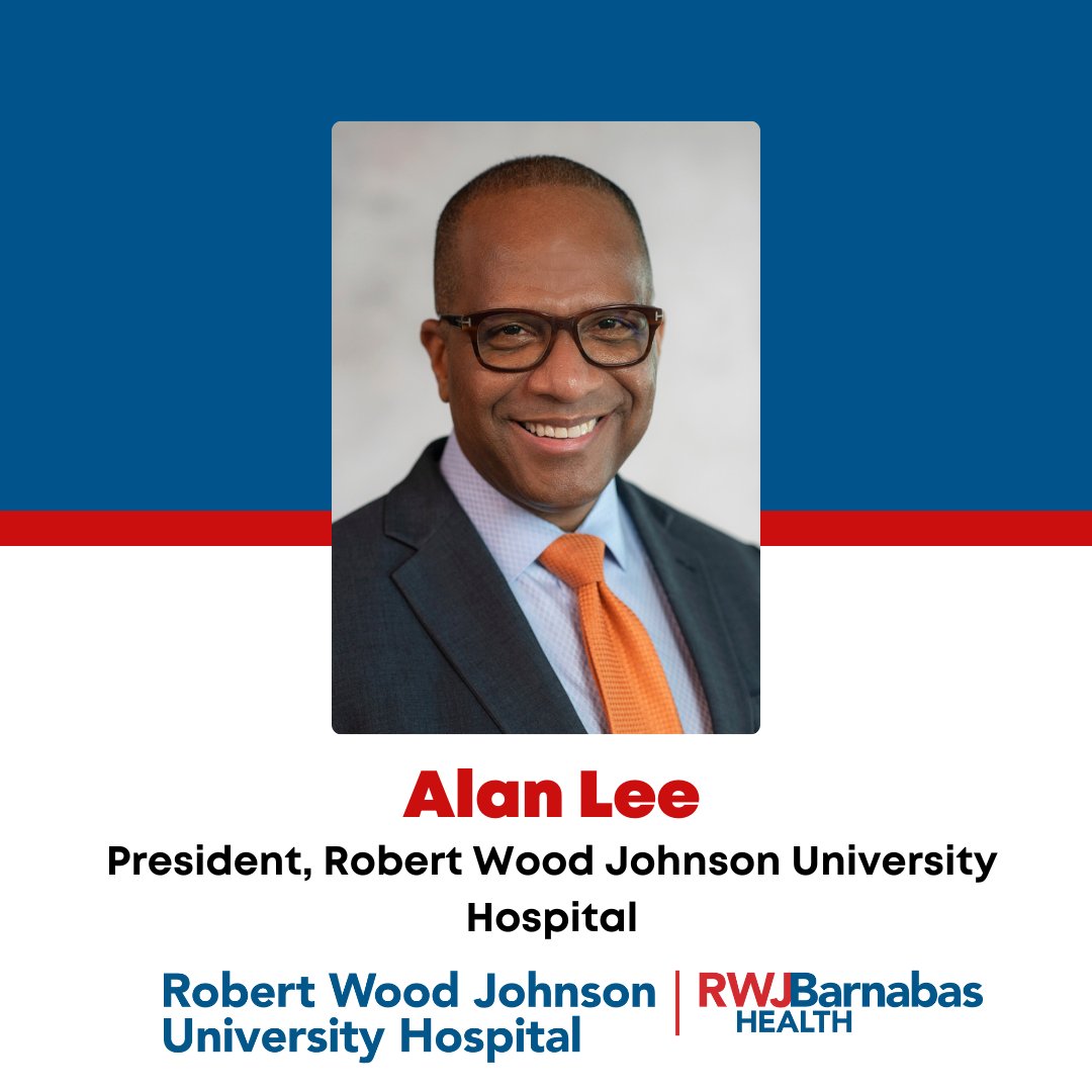 Robert Wood Johnson University Hospital is pleased to announce the appointment of Chief Operating Officer (COO) Alan Lee as its president. ow.ly/aMYP50OJ2FE 
#LetsBeHealthyTogether @RWJBarnabas @RWJMS