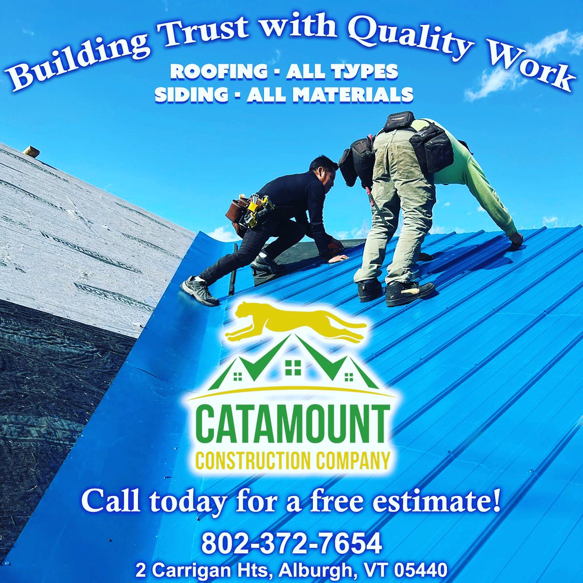 CatamountVT802's tweet image. Call us we located in Vermont and New Jersey