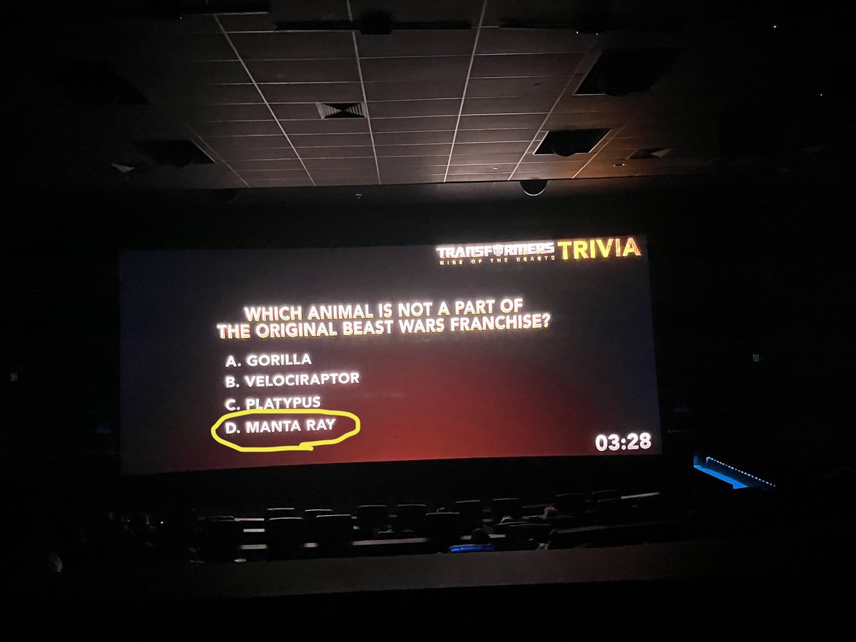 filmtagonist's tweet image. Glad to see that #DepthCharge got an honorable reference in the #Transformers #RiseOfTheBeasts pre-show trivia. We appreciate you @volobos! And all you do for the @transformers franchise!