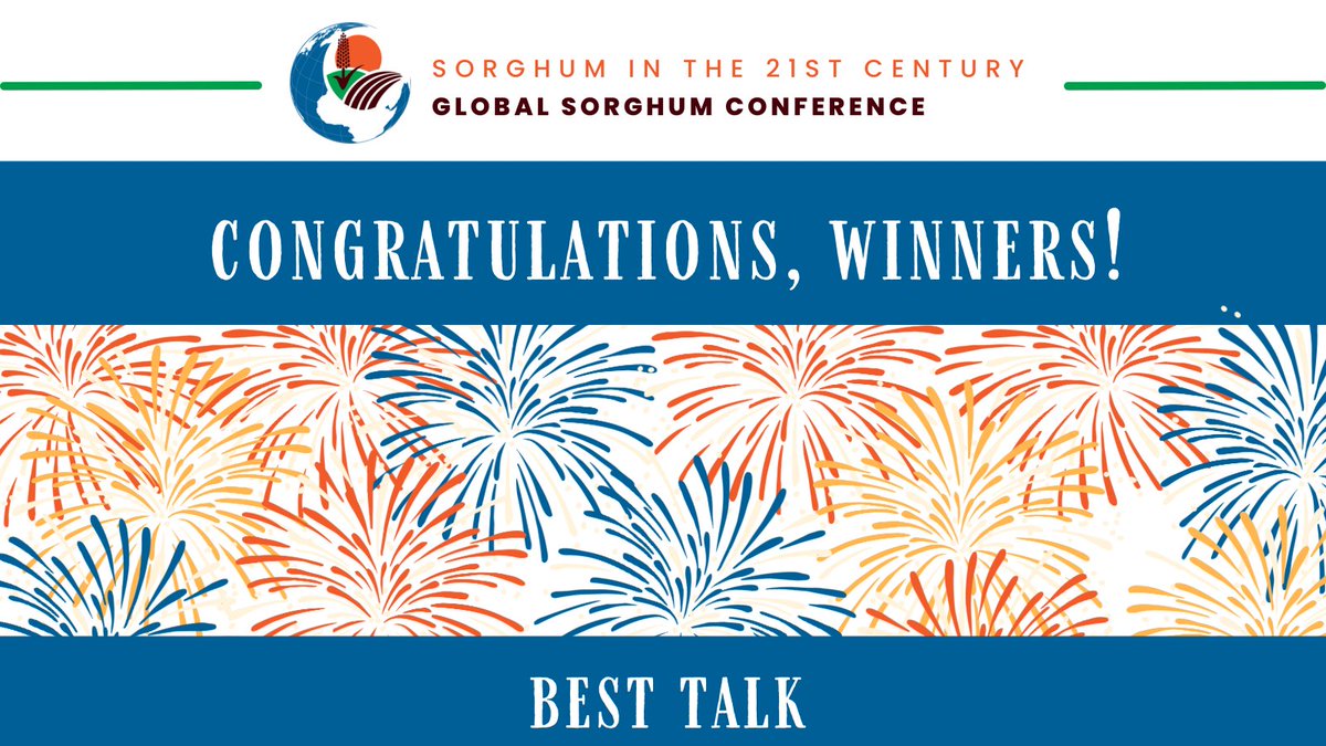 Please help us congratulate the winners of the Best Talk competition from #sorghum2023. 

FIRST PLACE: Daniel Otwani, <a href="/UQ_News/">UQ News</a> 

Runner up: Genevieve Durrington, University of Queensland