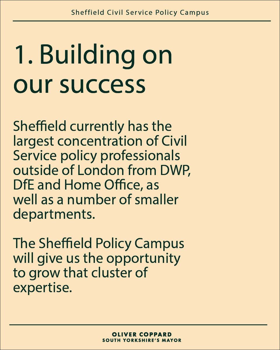 olivercoppard's tweet photo. Today we launched the Sheffield Civil Service Policy Campus - a move that will bring together over 1200 leading policy thinkers from across the civil service, right here in South Yorkshire. https://t.co/5mG5fs1qkQ