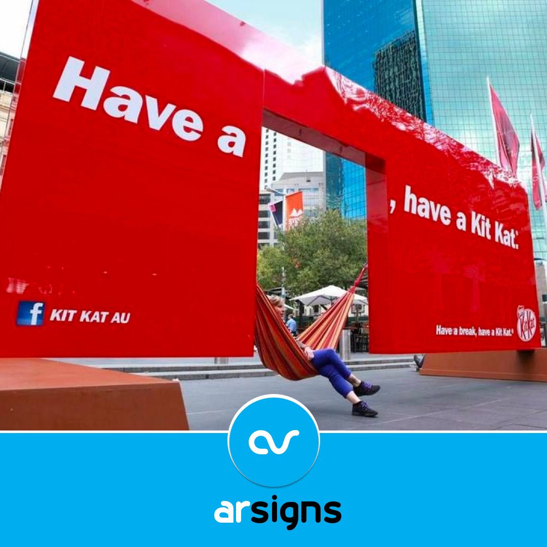ArSigns's tweet image. In our "research", we've discovered that @KITKAT  may just be the masters of #outdooradvertising.

So for today's #finesignfriday we present #KitKat - take a break and enjoy.