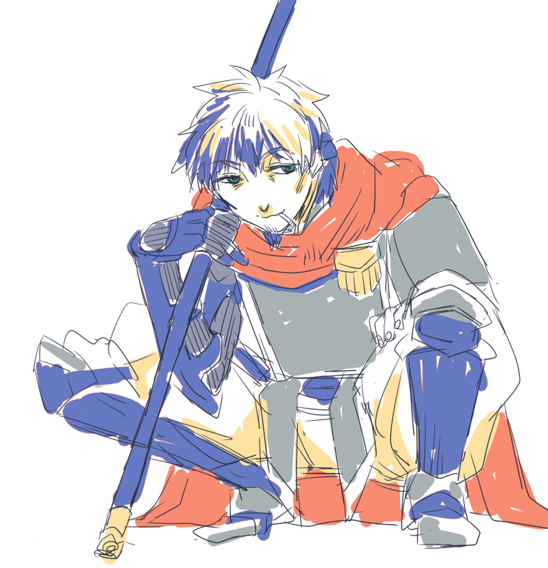 アイク(ファイアーエムブレム) 「RTありがとうございました～! おじさm…んを描きました」|むつのイラスト