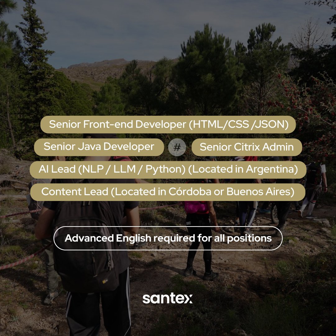 ➡️ Swipe to discover our current #OpenPositions and join #TheSantexTeam!

 An advanced level of English is required for all positions. 

Submit your CV on our website 📩 santexgroup.com/careers/#letsc….  Apply now and let the adventure begin! 💪