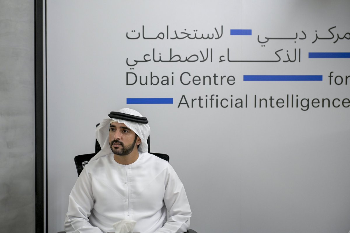 HamdanMohammed's tweet photo. We have launched the ‘Dubai Centre for Artificial Intelligence’ to accelerate our efforts to deploy AI to create exceptional government services. I have directed the formation of task forces at all Dubai government entities to develop AI-driven applications that will enable us to develop innovative government projects and expedite our digital transformation. Dubai aims to be a world leader harnessing the power of AI and other advanced technologies to provide public sector services.