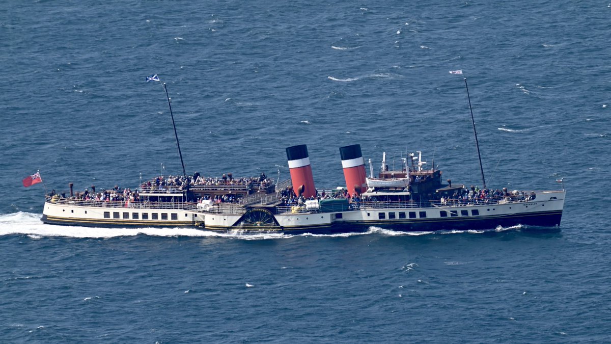 Waverley - the last seagoing paddle steamer in the World departs Ilfracombe tomorrow 9th June at 12:45pm for a Cruise Round Lundy & Landing returning for 7pm #Lundy @PS_Waverley #Paddlesteamer #Bristolchannel #cruise #waverley