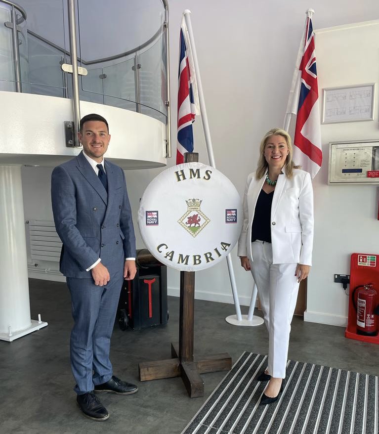 Great to visit <a href="/HMSCambria/">HMS Cambria</a> that was host to <a href="/SeneddWales/">Welsh Parliament</a> Armed Forces Cross Party Group today, Chaired by <a href="/DarrenMillarMS/">Darren Millar MS 🏴󠁧󠁢󠁷󠁬󠁳󠁿</a> 

Really good meeting outlining the brilliant work of Armed Forces Liaison Officers like <a href="/LisaRawlings/">Lisa Rawlings</a> &amp; the importance of promoting AF heritage/opportunities