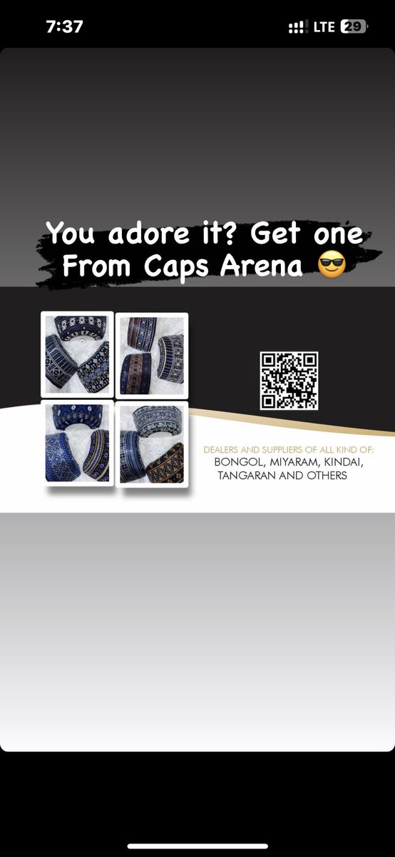 capsarenaa's tweet photo. Welcome to Caps Arena 
We sell exclusive caps (Hula) at affordable price 
Zannah from N5000 - N7500
Damanga/Atiku- N7500-10,000
Bongol - N12,000-N15,000
Miyaram/Kindai Jr- N12,000 - N15,000
Tangaran- N15,000-N18,000
Miyaram- N23,000-N25,000
Kindai - N23,000-N25,000 https://t.co/aYaf4ThGpI