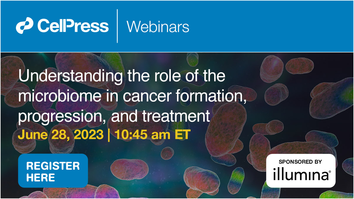 CellPressNews's tweet photo. Free Cell Press webinar, Understanding the role of the microbiome in cancer formation, progression, and treatment w/ speakers Susan Bullman @fredhutch, Yu Jun @CUHKofficial &amp; Florencia McAllister @MDAndersonNews, June 28, 10:45 am ET #CPWebinars https://t.co/66B7jeHuJS https://t.co/3FfY3exlkH