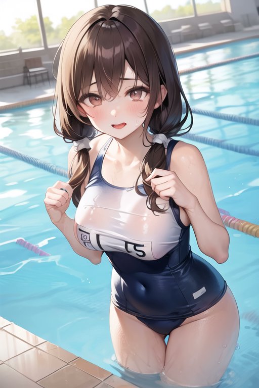 Happy Girl Splashing Around in the Pool

#swimsuit #swimmingpool #girl #swimmer #pigtails #schoolswimsuit #AI #AIgirl #aiartist #blueswimsuit #cutegirl #animegirl #animeart #AIart