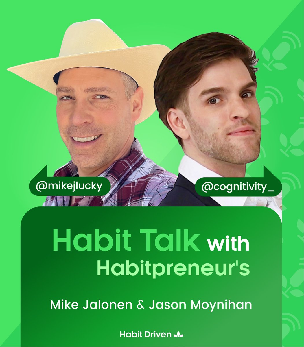 mikejlucky's tweet photo. Habit Talk Episode #1!  Join @cognitivity_  and me on these topics that will have you thinking about your habits!  

- Flipping the script: How can the Learn-Apply Paradigm change your life?

 - The relatability index: Are you learning from the right people?

- The Comfort Paradox: Can discomfort really lead to purpose and fulfillment? 

https://t.co/uWwftvpXUV