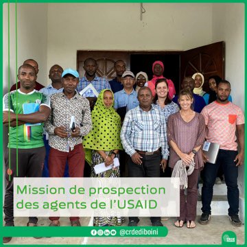 crdediboini's tweet photo. The @crdediboini hosted a prospecting mission for @USAID agents.

Fruitful exchanges took place and the delegation had time to visit the different infrastructures and appreciate the initiatives of the center supported by the @gouvkm le @PNUD_Comores https://t.co/RfTPEeOYso