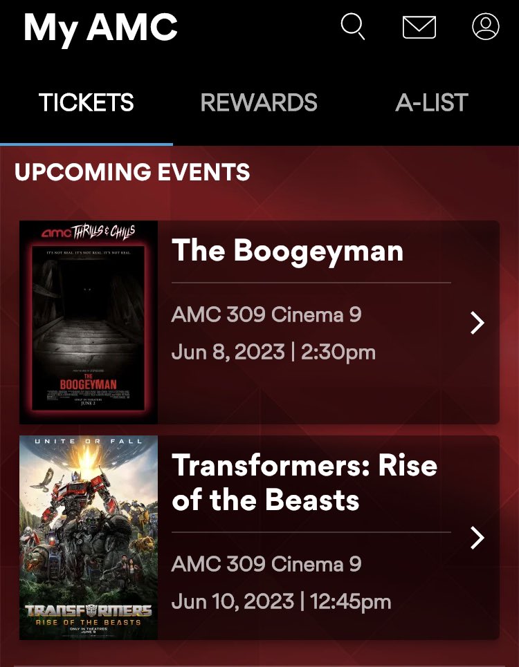 I love my @AMCTheatres A-List membership! Seeing #TheBoogeyman today and #TransformersRiseoftheBeasts on Saturday. Will be getting my #investorconnect  free #icee!  #APE #AMCNOTLEAVING