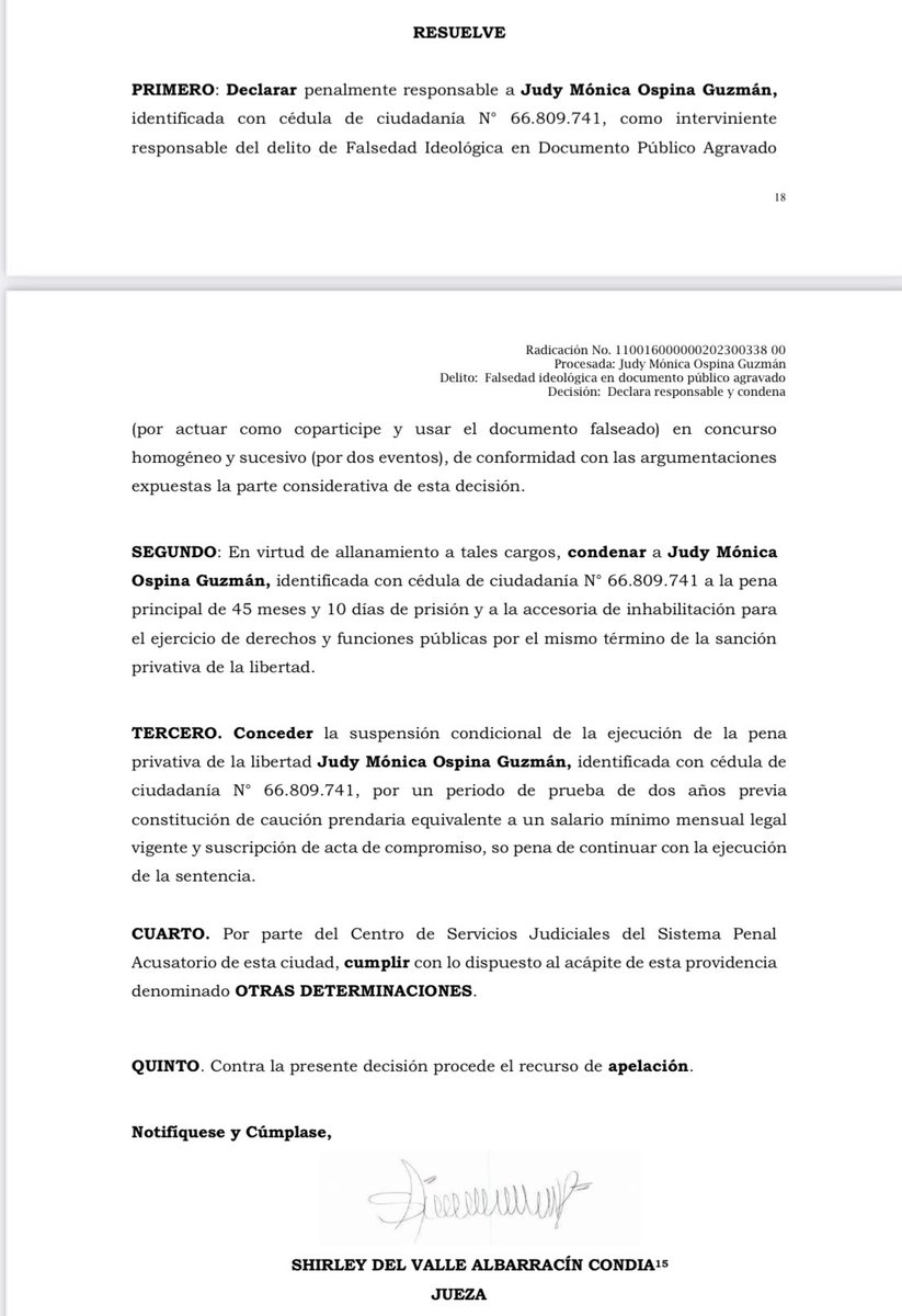 janethinostroza's tweet photo. URGENTE ‼️ Caso secuestro @fernandobalda: En Colombia la Ab Judy Ospina, fue condenada a 45 meses de cárcel, tras confesar q fue reclutada por la Fiscal del caso, Consuelo Montañez, para hacerse pasar por la abogada de Balda y no presentar oposición a la decisión de q se trató de un secuestro simple y no agravado. Esto en beneficio de los autores materiales e intelectuales del secuestro y en perjuicio de la víctima. 

La Abogada Ospina pasó de ser la abogada de dos de los secuestradores, a Abogada de Balda, sin contar con su autorización para q lo represente. 

La Fiscal Montañez será procesada por Falsedad ideológica en documento público agravado. 

Los autores intelectuales serían Pablo Romero (ex SENAIN) y Rafael Correa, hoy prófugos de la justicia colombiana. 

En Ecuador Romero fue sentenciado a 9 años de prisión por este caso, pero un juez de Yaguachi lo dejó libre por problemas de salud, abusando de una medida cautelar, que hoy pierde más sentido.