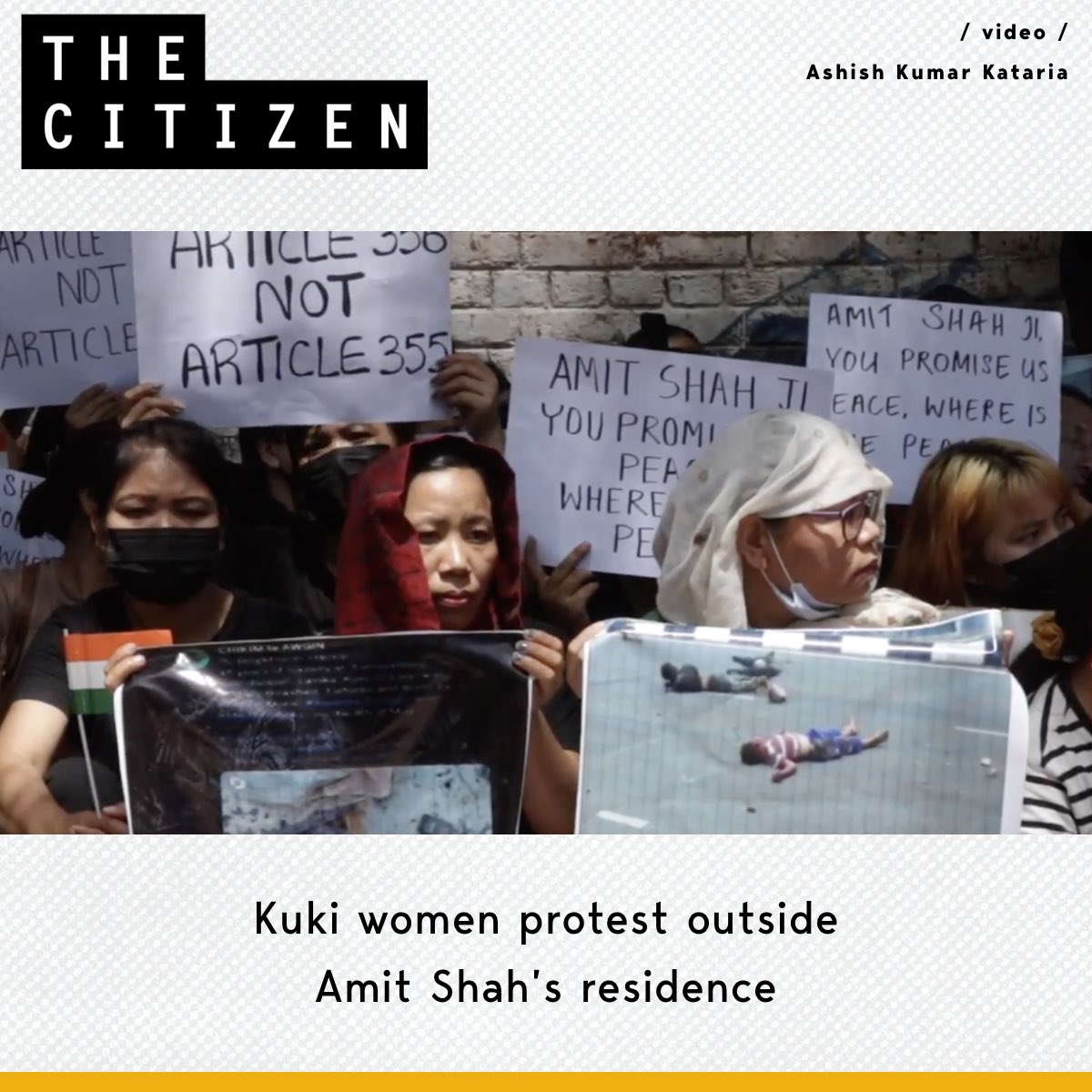 <a href="/AshishKrKataria/">Ashish Kumar Kataria</a> reports from outside Amit Shah’s residence, where Kuki tribal women are staging a protest 

Watch full video: youtu.be/XoJrY1YefPY 

#thecitizen #news #latestnews #breakingnews #kuki #amitshah #manipur #protest #tribals #tribal #northeast