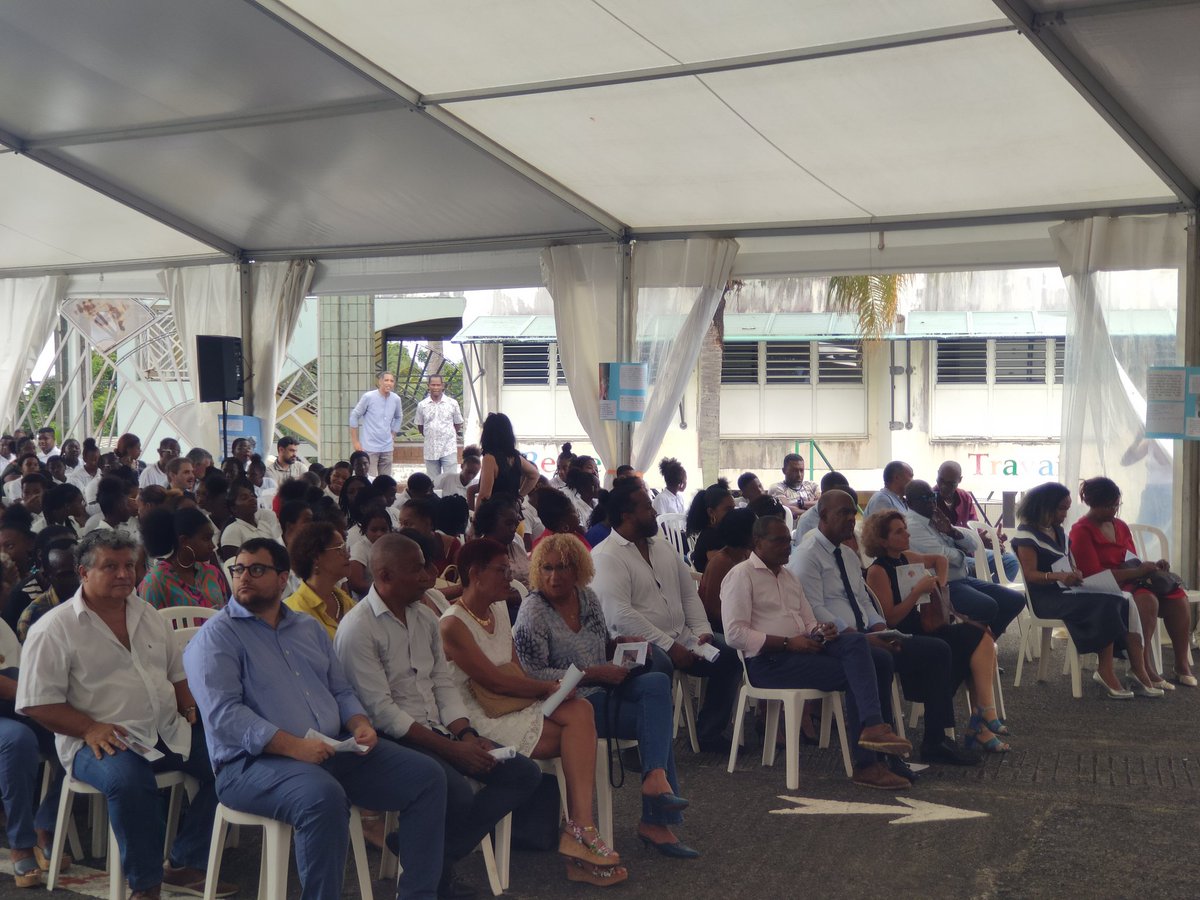 Cérémonie de dénomination du collège Jenny ALPHA ce jeudi 08 juin 2023.